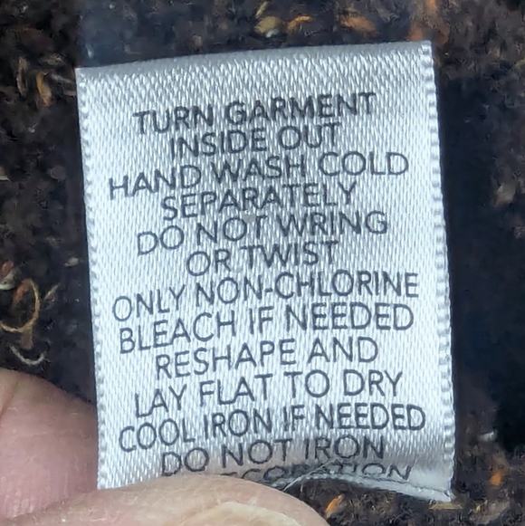 Christopher & Banks XL Hand Embroidered Brown Cardigan Sweater With Pumpkins - Picture 8 of 10